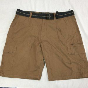 🫐🫐🫐 NWT BURNSIDE BELTED MENS CARGO SHORTS SIZE 44 🫐🫐🫐